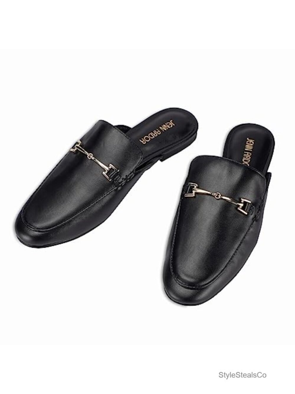 Womens Mules Slip On Loafers Pointed Toe Low Heel Work Slides Backless Shoes